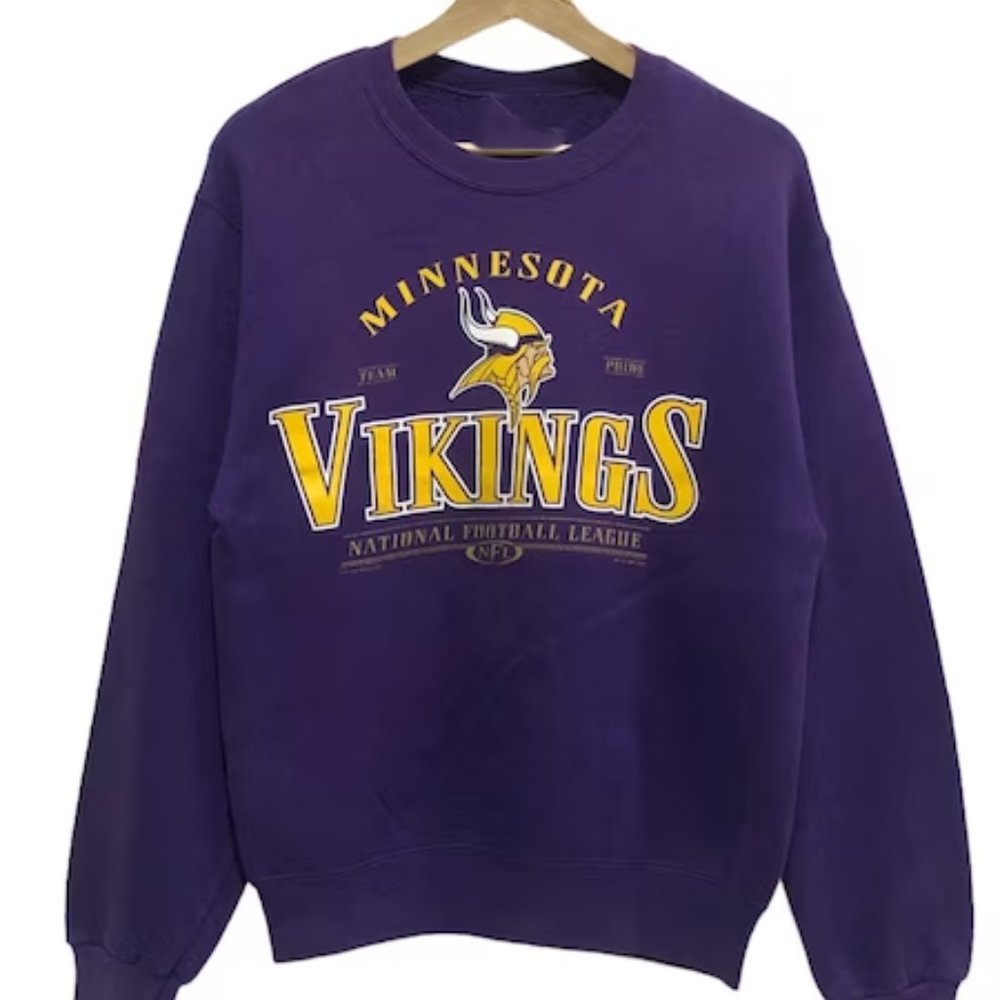 Vintage 90s American Football 1999 Minnesota Vikings Crewneck Sweatshirt shirt